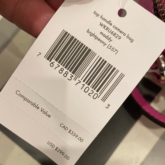 KATE SPADE ♠️ "maddy top handle camera bag" in bright peony! Adjustable strap - Picture 9 of 15